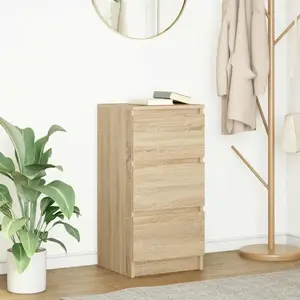 vidaXL Buffet chêne sonoma 37,5x35x76 cm bois d'ingénierie pas cher
