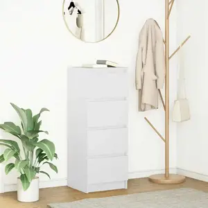 vidaXL Buffet blanc 37,5x35x99 cm bois d'ingénierie pas cher
