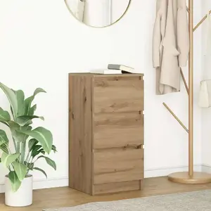 vidaXL Buffet chêne artisanal 37,5x35x76 cm bois d'ingénierie pas cher