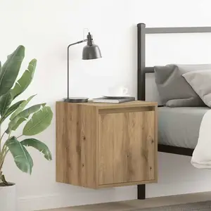 vidaXL Tables de chevet murales 2 pcs chêne artisanal 38x34x40 cm pas cher