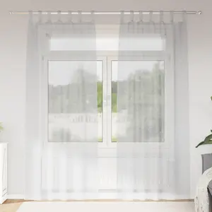 vidaXL Rideaux 2 pcs Gris clair 140 x 245 cm Polyester pas cher