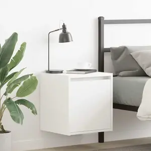 vidaXL Tables de chevet murales 2 pcs blanc 38x34x40 cm pas cher
