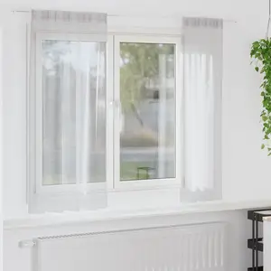 vidaXL Rideaux 2 pcs Gris clair 140 x 175 cm Polyester pas cher