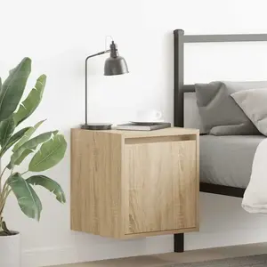 vidaXL Tables de chevet murales 2 pcs chêne sonoma 38x34x40 cm pas cher