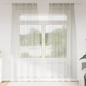 vidaXL Rideaux avec des rideaux 2 pcs Crème 140 x 225 cm Polyester pas cher