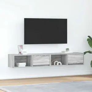 vidaXL Meubles TV 2 pcs sonoma gris 80x31x25,5 cm bois d'ingénierie pas cher