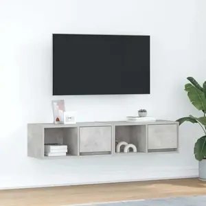 Comparateur de prix : vidaXL Meubles TV 2 pcs gris béton 60x31x25,5 cm bois d'ingénierie