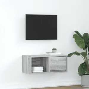 vidaXL Meuble TV sonoma gris 60x31x25,5 cm bois d'ingénierie pas cher