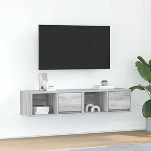 vidaXL Meubles TV 2 pcs sonoma gris 60x31x25,5 cm bois d'ingénierie pas cher