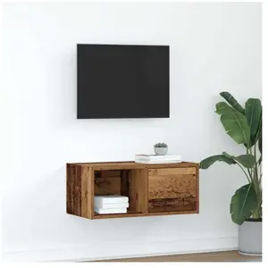 vidaXL Meuble TV vieux bois 60x31x25,5 cm bois d'ingénierie pas cher