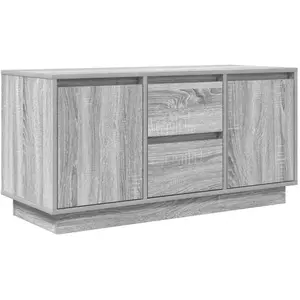 vidaXL Meuble TV avec lumières LED sonoma gris 100x41x50 cm pas cher