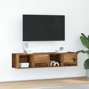 vidaXL Meubles TV 2 pcs vieux bois 60x31x25,5 cm bois d'ingénierie pas cher