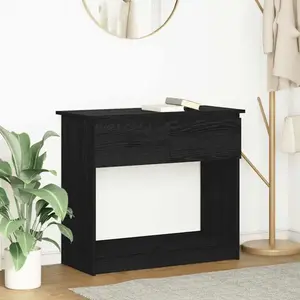 vidaXL Table console avec tiroirs noir 85,5x38,5x74,5 cm pas cher