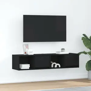 vidaXL Meubles TV 2 pcs chêne noir 60x31x25,5 cm bois d'ingénierie