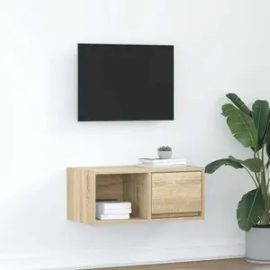 vidaXL Meuble TV chêne sonoma 60x31x25,5 cm bois d'ingénierie pas cher