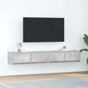 Comparateur de prix : vidaXL Meubles TV 2 pcs gris béton 80x31x25,5 cm bois d'ingénierie