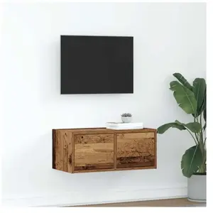 vidaXL Meuble TV vieux bois 60x31x25,5 cm bois d'ingénierie pas cher