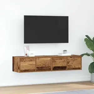 vidaXL Meubles TV 2 pcs vieux bois 60x31x25,5 cm bois d'ingénierie pas cher