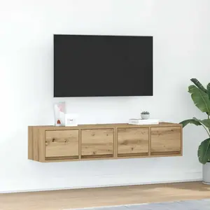vidaXL Meubles TV 2 pcs chêne artisanal 60x31x25,5cm bois d'ingénierie pas cher