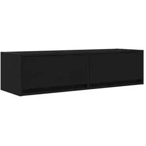 Comparateur de prix : vidaXL Meuble Tv Vidaxl Noir Chêne 100x31x25,5 Cm Bois D'ingénierie