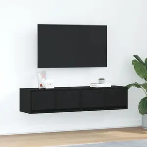 vidaXL Meubles TV 2 pcs chêne noir 60x31x25,5 cm bois d'ingénierie pas cher