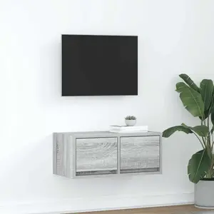 vidaXL Meuble TV sonoma gris 60x31x25,5 cm bois d'ingénierie pas cher