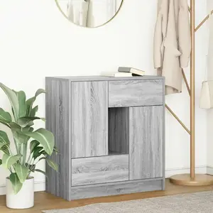 vidaXL Buffet avec tiroirs et portes sonoma gris 70,5x34x74,5 cm pas cher