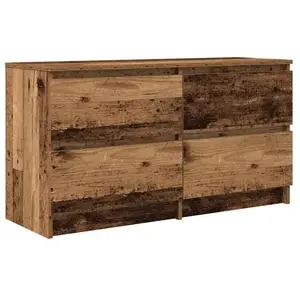 vidaXL Meuble TV vieux bois 100x35x54 cm bois d'ingénierie pas cher