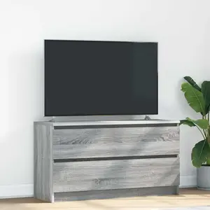 Comparateur de prix : vidaXL Meuble TV sonoma gris 100x35x54 cm bois d'ingénierie