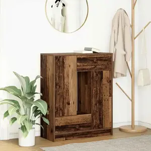 vidaXL Buffet avec tiroirs et portes vieux bois 73x31x90 cm pas cher
