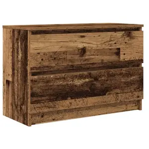 vidaXL Meuble TV vieux bois 80x35x54 cm bois d'ingénierie pas cher