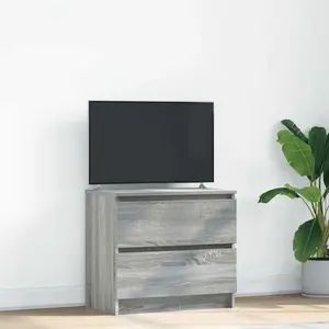 vidaXL Meuble TV sonoma gris 60x35x54 cm bois d'ingénierie pas cher