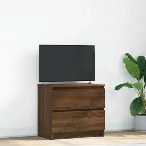vidaXL Meuble TV chêne marron 60x35x54 cm bois d'ingénierie pas cher