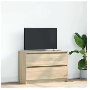vidaXL Meuble TV chêne sonoma 80x35x54 cm bois d'ingénierie pas cher