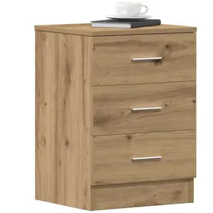 vidaXL Tables de chevet 2 pcs chêne artisanal 38x35x55 cm pas cher