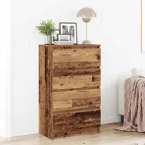 vidaXL Buffet vieux bois 60x35x98,5 cm bois d'ingénierie pas cher