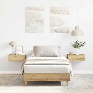 vidaXL Cadre de lit sans matelas chêne artisanal 75x190 cm pas cher