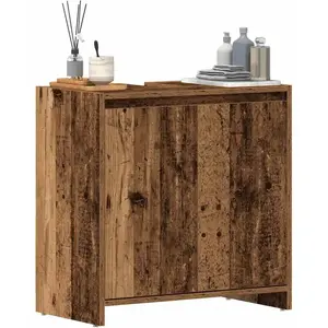 vidaXL Armoire lavabo de salle de bain vieux bois 60x33x60 cm pas cher