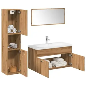 vidaXL Ensemble de meubles salle de bain 5 pcs bois d'ingénierie pas cher