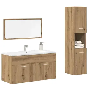 vidaXL Ensemble de meubles salle de bain 3 pcs bois d'ingénierie pas cher