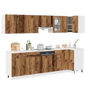 Comparateur de prix : vidaXL Ensemble d'armoires de cuisine 11 pcs vieux bois
