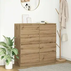 vidaXL Buffet chêne artisanal 100x35x99 cm bois d'ingénierie pas cher