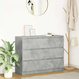 Comparateur de prix : vidaXL Buffet Gris béton 100x35x76 cm Bois d'ingénierie