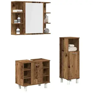 vidaXL Ensemble de meubles salle de bain 3 pcs bois d'ingénierie pas cher