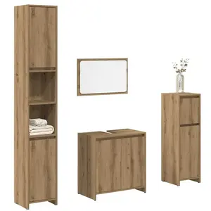 vidaXL Ensemble de meubles salle de bain 4 pcs bois d'ingénierie pas cher