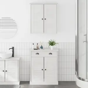 vidaXL Ensemble de mobilier de salle de bain avec étagère VIGO 2 pcs pas cher