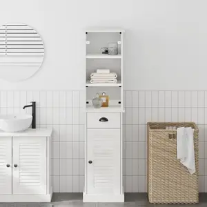 vidaXL Ensemble de mobilier de salle de bain 2 pcs Marron et blanc pas cher