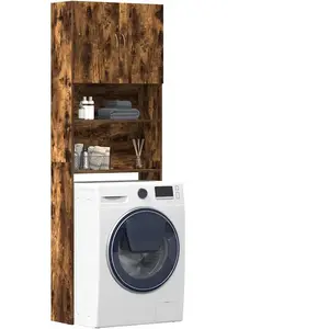 Comparateur de prix : vidaXL Armoire de machine à laver chêne fumé bois d'ingénierie