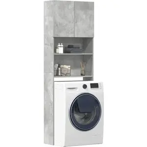 Comparateur de prix : vidaXL Meuble de machine à laver gris béton bois d'ingénierie