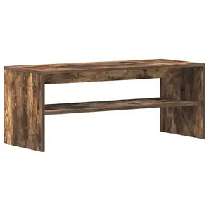 vidaXL Meuble TV Chêne fumé 100x40x40 cm Bois d'ingénierie pas cher